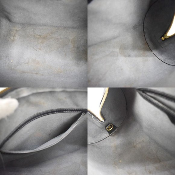 Vintage LOUIS VUITTON Soufflot Hand Bag Epi Leather Black Gold France - Picture 10 of 10